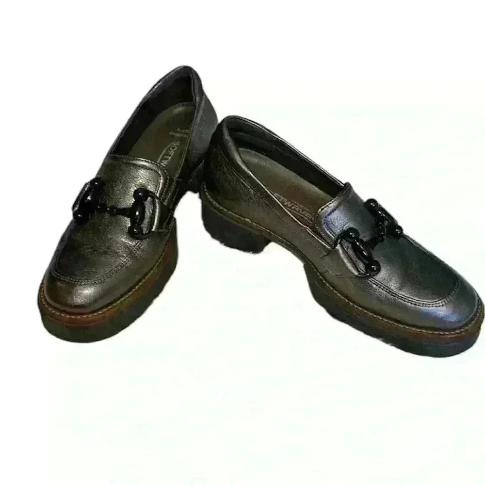 Softwaves BRINA Loafer in PEWTER Lug Sole Slip On Womens Size 38.5